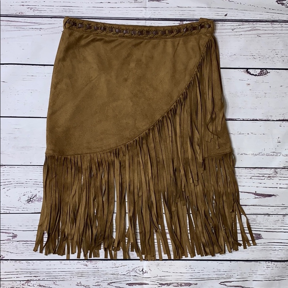 NWT  Miss Me "On The Fringe" Wrap Skirt